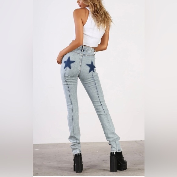 Revice Uptown Rising Star Distressed Light Wash High Rise Mom Jeans SZ 24 - Picture 1 of 11